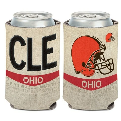CLEVELAND BROWNS 2 SIDED SOFT FOAM CAN BOTTLE COOZIE COOLER KOOZIE NFL LICENSED Cover