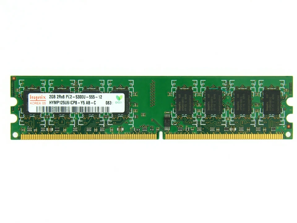 Hynix 2gb 2Rx8 PC2 DDR2 - 667 Mhz 5300U Desktop Ram HYMP125U64CP8-Y5 - Image 1 of 1
