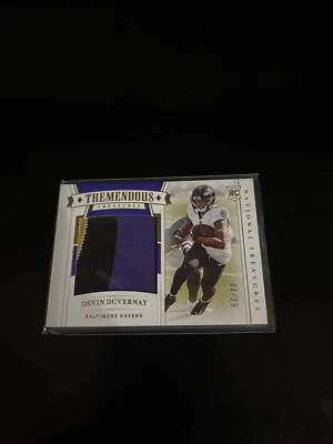 2020 Panini National Treasures Tremendous Rookies /25 3 CLR Devin Duvernay RC - Image 1 of 2