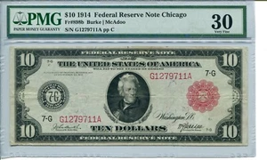 FR 898b 1914 $10 Chicago Federal Reserve Note PMG 30 Very Fine - Picture 1 of 1