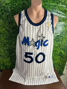 1996-97 Orlando Magic Basketball #50 Felton Spencer Game Jersey Champion 54+4 - Picture 1 of 6