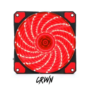 Computer/PC Case RED Cooling Fan LED 120mm Cooler Quiet Fan - Picture 1 of 2