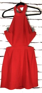 NBD X The NAVEN Twins Women's Size M Red Haltered Neck Open Back Dress - Picture 1 of 4