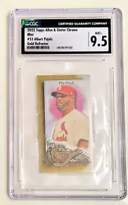 2022 ALLEN & GINTER CHROME ALBERT PUJOLS CSG 9.5 GOLD REFRACTOR /50 - Picture 1 of 3