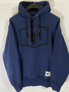 Project Rock Hoodie Mens Small Blue Pocket Long Sleeve Under Armour Sweater WWE - Picture 1 of 10