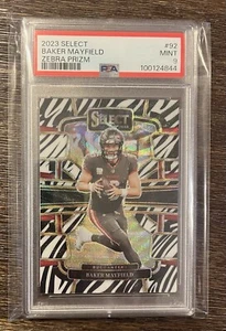 Baker Mayfield 2023 Select Zebra Prizm SP PSA 9 Buccaneers - Picture 1 of 2