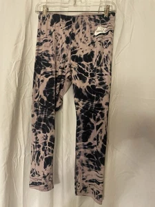 Nike Womens Leggings Pink Blue Abstract Tie Dye Medium - Picture 1 of 3