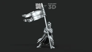 Galanthir Elves - Royal Guard Banner - Davale Games 3D Printed With HQ Resin - Picture 1 of 2