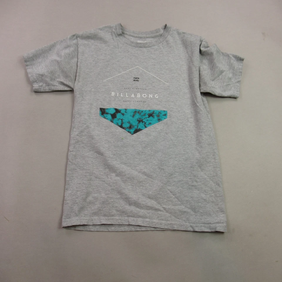 Billabong Shirt Boys Small Short Sleeve Casual Crew Neck Lightweight Gray - Image 1 of 4