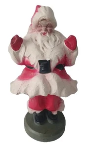 Vintage MCM Fred Press Chalkware Santa 11” Statue Figure Christmas Signed RARE - Picture 1 of 12