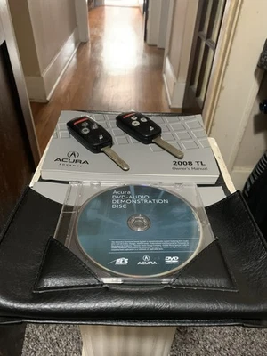 Acura TL 2008 juego manual del propietario con estuche y 2 llaveros OEM (1 sin cortar) Foto 1 de 4