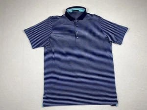 Greyson Ticonderoga Polo Uomo XL Blu Righe Golf Performance Logo Preppy - Foto 1 di 9
