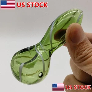 3 Zoll Pfeife Bong Handpfeifen dickes Glas grün Shisha SAMMLERPFEIFEN - Bild 1 von 6
