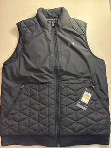 Under Armor Storm Black Cold Gear Reactor Lined Puff Vest- Mens Medium - Picture 1 of 2