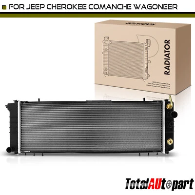 Radiator w/ Oil Cooler for Jeep Cherokee 1984-1990 Comanche 1987-1990 Wagoneer - Image 1 of 4
