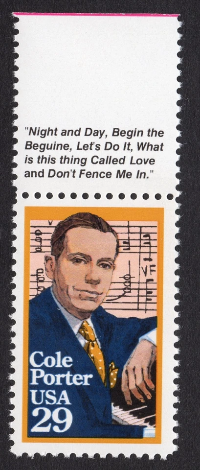 Scott #2550 Cole Porter (Black Heritage) Lyrics Single Stamp - MNH - Изображение 1 из 1