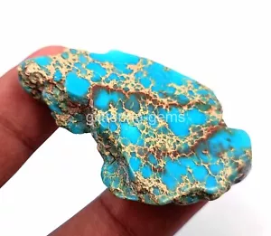 77 Ct Certified Natural Sky-Blue Turquoise Arizona Slab Rough Gemstone 4SUL - Picture 1 of 7