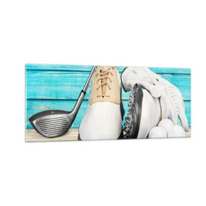 Wandbilder 100x40cm Glasbild Golf Ball Gras Sport Groß Bilder Art Wanddeko - Bild 1 von 10