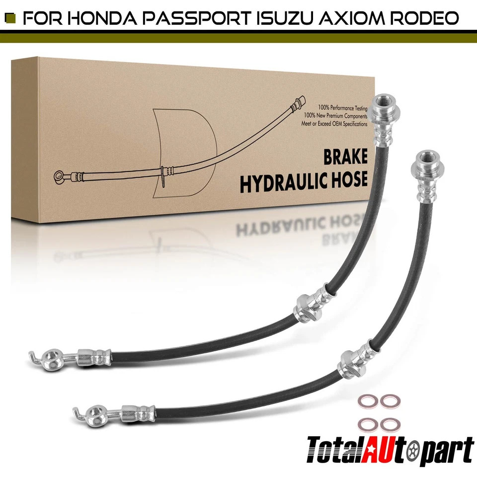 Nueva manguera hidráulica de freno 2x para Honda Passport Isuzu Axiom delantera izquierda y derecha Foto 1 de 4