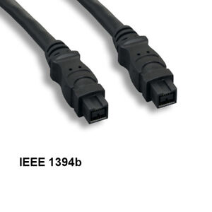 Kentek 10' IEEE1394b 9 Pin Male/Male Firewire Cable 800Mbps for PC MAC SUN iLink