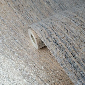 Peach Gray lines Natural Real Terra Mica Stone Wallpaper Plain Glitter effect 3D - Picture 1 of 9