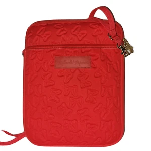Disney Parks rote Umhängetasche Minnie Mouse Schleife geprägt D-Tech Tablet 11" Handtasche Tasche - Bild 1 von 21