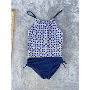 Old Navy 2-piece Girls Size Medium 8-10 Navy Kaleidoscope Geometric - Picture 1 of 4