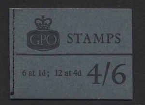 1968 MÄRZ 4/6 SCHIEFERBLAU WILDING BOOKLET. SG L71p - Bild 1 von 1