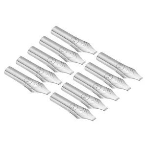 2.5mm line width 10 pack ink diving calligraphy fountain pen silver - Picture 1 of 5