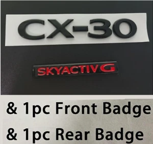 4pcs For 2020-2024 CX-30 SKYACTIV G Emblem + Front Rear Badge Replace Black Red - Picture 1 of 6