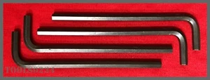 1/4" Eklind Allen OR Brighton Best Long Arm L Wrench Hex Key LOT OF 4 - Picture 1 of 5
