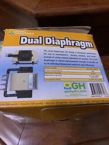 General Hydroponics Dual Diaphragm Air Pump High Output 320 GPH - aquarium hydro - Picture 1 of 10