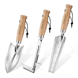 WORKPRO 3PCS Garden Hand Tools Heavy Duty Weed Puller Crack Weeder Garden Shovel - Picture 1 of 10