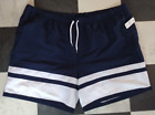 Nwt Harbor Bay Hb Shorts Mens Size 5Xl Swim Suit Blue White Trunks Elastic Waist