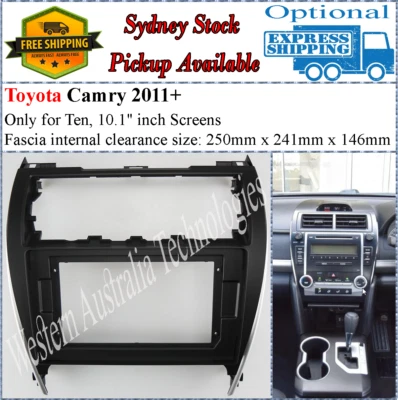 For 10 Ten Inch Screen Fascia facia Fits Toyota Camry 2012+- - image 1 of 4