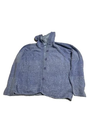 SO Suéter Cárdigan con Capucha Azul Talla XL Acrílico Nylon Mezcla Lana Foto 1 de 2