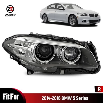 HID/Xenon Headlight W/ AFS For 2014-2016 BMW 5 Series  Passenger Side W/O Bulb - Imagem 1 de 4