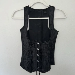 Alivila y black corset Women's Size Small Goth Punk Going Out Party Rave - Picture 1 of 6