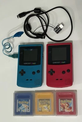 Game Boy Colores Pokemon Rojo Azul y Amarillo Enlace Cable Luz Nocturna Ultra Raro Nuevo Foto 1 de 4