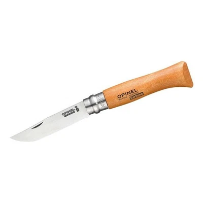 Opinel Messer No 08, Buche, Carbon, nicht rostfrei, Virobloc, 2540089