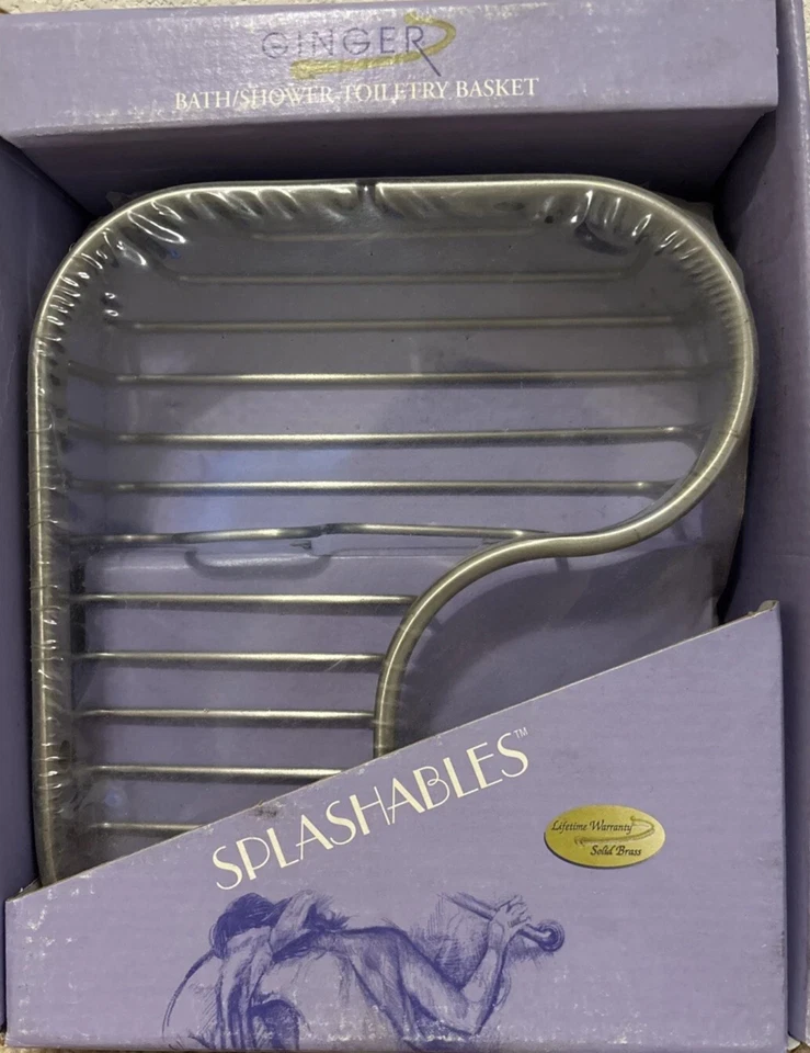 生姜 505 升/SN 可溅洗淋浴,缎面镍,大角篮 — 第 1/1 张图片