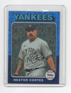 Nester Cortes 2024 Topps Heritage Blue Sparkle #260 w/top loader sleeve - Picture 1 of 2