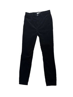 Pantalones de mezclilla Ann Taylor LOFT Made and Loved negros finos de pana de ballena talla 2/26 Foto 1 de 4