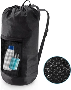 Laundry Bag Backpack, Extra Large Travel Laundry Bag with Mesh Pocket & Adjustab - Picture 1 of 12