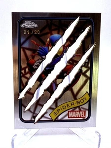 2025 Topps Chrome Marvel Spider-Boy Clawed 01/20 #57 First On Print - Picture 1 of 2