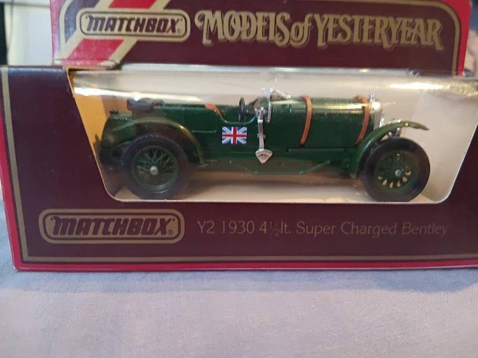 MATCHBOX MODELS OF YESTERYEAR MADE IN U.K.  1930 41/2 LT SUPER CHARGED BENTLEY - image 1 of 3