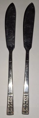 Cuchillo de mantequilla 2 OXH69 Oxford Hall Japón cubiertos Fleur De Lis Japón Foto 1 de 4