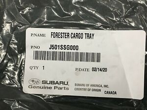 Subaru 2014-2018 Forester Rear Cargo Tray Mat Liner Black OEM NEW J501SSG000 