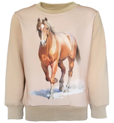 SQUARED&CUBED Kinder Mädchen Jungen Sweatshirt Pullover Sweater Langarmshirt Pferd Gr 92 146