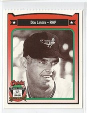 1991 Crown Coca Cola Baltimore Orioles Regional Card Don Larsen 1954 1965